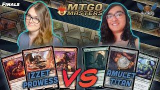 Izzet Prowess vs Amulet Titan  MTG Modern  MTGO Masters  Finals