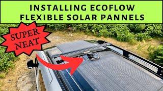 Flexible Solar Panels Full Installation - ECOFLOW GLACIER Portable Fridge - Van Life RV Living #ad