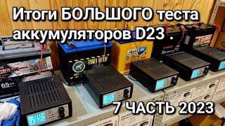 Итоги большого теста аккумуляторов D23 Актех Тюмень Аком Тубор и Зубр 