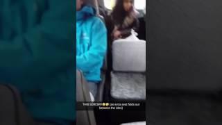 Girl shocked by folding seat on Japanese bus