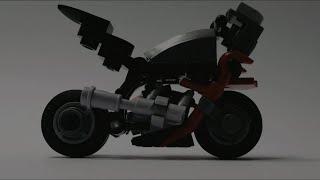 Lego minifig scale sport bike motorcycle moc tutorial instruction video