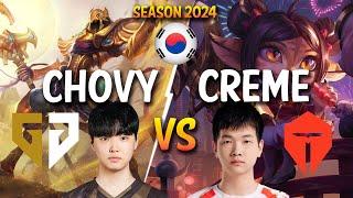 GEN Chovy vs TES Creme - Chovy AZIR vs Creme TRISTANA Mid - Patch 14.7  KR Ranked CHALLENGER lolrec