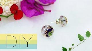 【UVレジン】UV膠水中花耳環DIYHow to make earrings