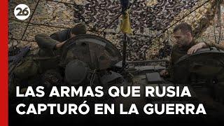  Rusia mostró las armas que capturó en Ucrania