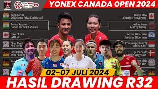 DRAW CANADA OPEN 2024  02 - 07 Juli 2024