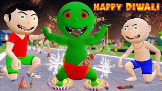 Happy Diwali 2024 Celebrate Diwali With Bittu Sittu  Diwali Crackers Cartoon  Diwali Fireworks