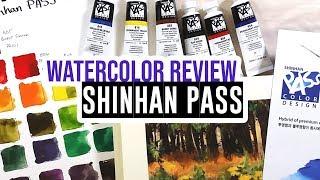 Review & demo - Shinhan PASS Color hybrid gouachewatercolor paints