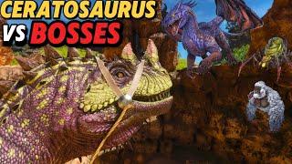 Ceratosaurus vs Alpha Bosses Ark Survival Ascended