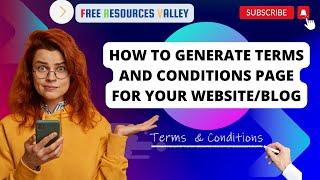 How to create Terms and Conditions page for your websiteblog