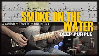 Smoke on the Water  Guitar Cover Tab  Guitar Solo Lesson  Backing Track with Vocals  DEEP PURPLE