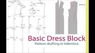 How to draft a basic dress block in ValentinaSeamly2D