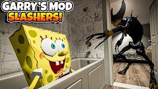 Can Spongebob Escape Bendy and FNAF in Garrys Mod Slashers?