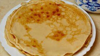 Thin PANCAKES on the water Pancakes without eggs and milk Delicious and simple.