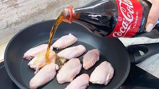 Super recipe for chicken wings with cola Never tasted such deliciousness before