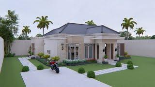 Desain Rumah 12x14 m dengan 4 Kamar Tidur. Owner Bapak Fendy - Sungailiat - Bangka