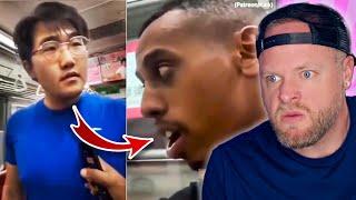 Live-Streamer Harassing Train Riders Gets CONFRONTED satisfying - BRAINWORMS