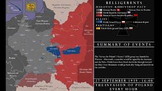 WWII - The Invasion of Poland 1939 Every Hour