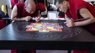 Tibetan Monks Create Sand Mandala at Clark College in Vancouver WA