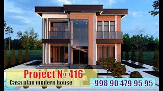 Casa plan modern house  416