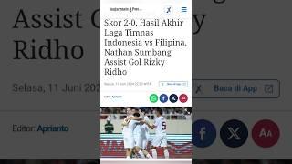 Timnas Indonesia menang 2-0 melawan Filipina #shorts