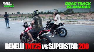 Benelli TNT25 vs SuperStar 200  Drag Race  CB180 vs YBR160 ️‍