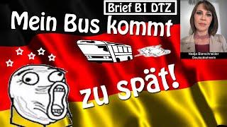 Brief B1 DTZ Beschwerde Probleme mit dem Bus