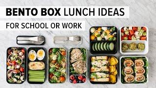 BENTO BOX LUNCH IDEAS  for work or back to school + healthy meal prep recipes