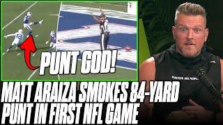 Pat McAfee Reacts To Matt Araizas 82 Yard Punt In Preseason vs Colts