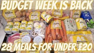 BUDGET WEEK IS BACK - 28 Meals Under £20 - ASDA JUST ESSENTIALS - Frugal Living - COME SHOP WITH ME