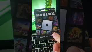 scratching a new robux card 