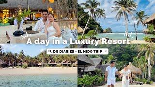 A Day in a luxury resort in El Nido Palawan  Honeymoon Vlog  DG Diaries