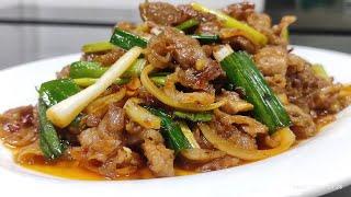 Daging sapi slice cah bawang son  Chinese food style  ala nanang kitchen