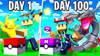 I Spent 100 DAYS in LUCKY BLOCK Minecraft PIXELMON