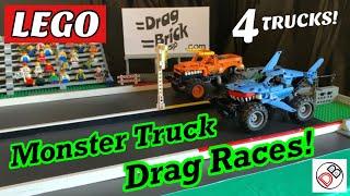 LEGO Technic Monster Truck Drag Race Competition - Sets 42118 42119 42134 42135 Grave Digger & More