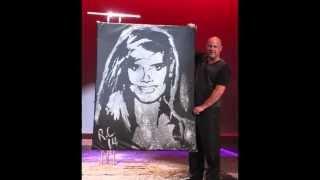 Americas Got Talent Speed Painter Robert Channing Paints Heidi Klum