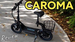 CAROMA P2 Electric Scooter Review  A Scooter With A Seat & 20MPH?