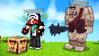 TERS MASKE VS TEPEGÖZ ŞANS BLOKLARI  - Minecraft