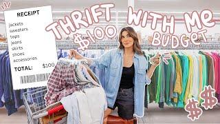 THRIFTING OUTFITS on a $100 BUDGET *this is what $100 gets you at a thrift store*