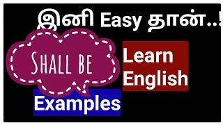 Shall + be  Learn English in Tamil Modal Auxiliary Verbs Grow Intellect