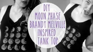 DIY Brandy Melville Inspired Moon Phase Shirt