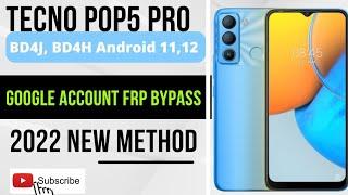 Tecno Pop5 pro Bd4j Bd4h frp bypass New tricks 2022