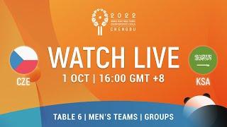 LIVE  T6  CZE vs KSA  MT Groups  2022 World Team Championships Finals Chengdu