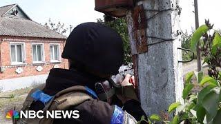 Video shows Ukrainian forces fighting Russian troops on the front line in the Kharkiv region