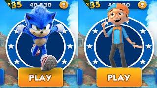 Sonic Dash vs Blippi Toys World - Movie Sonic vs All Bosses Zazz Eggman - All 67 Characters Unlocked