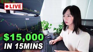 LIVE TRADING - $15000 Profits In REALITY