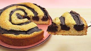 Vanilla Cake with Chocolate Swirl