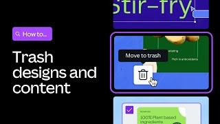 How to delete designs and items in Canva