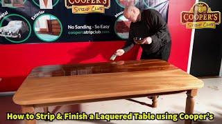 Stripping Lacquer off Mahogany Dining Table