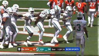 Dolphins Dance after Raheem Mostert Touchdown  Broncos vs Dolphins