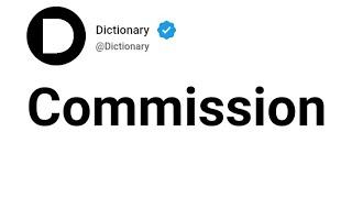 Commission Meaning In English